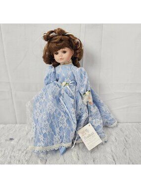 Vintage Bradley Dolls Original Collectible Victorian Birthstone Doll Blue 90s